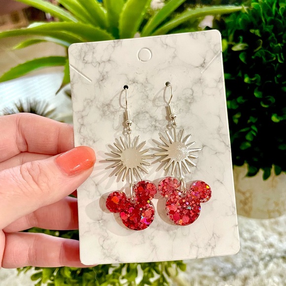 Sparkle Mickey Starburst Earrings - Picture 6 of 6